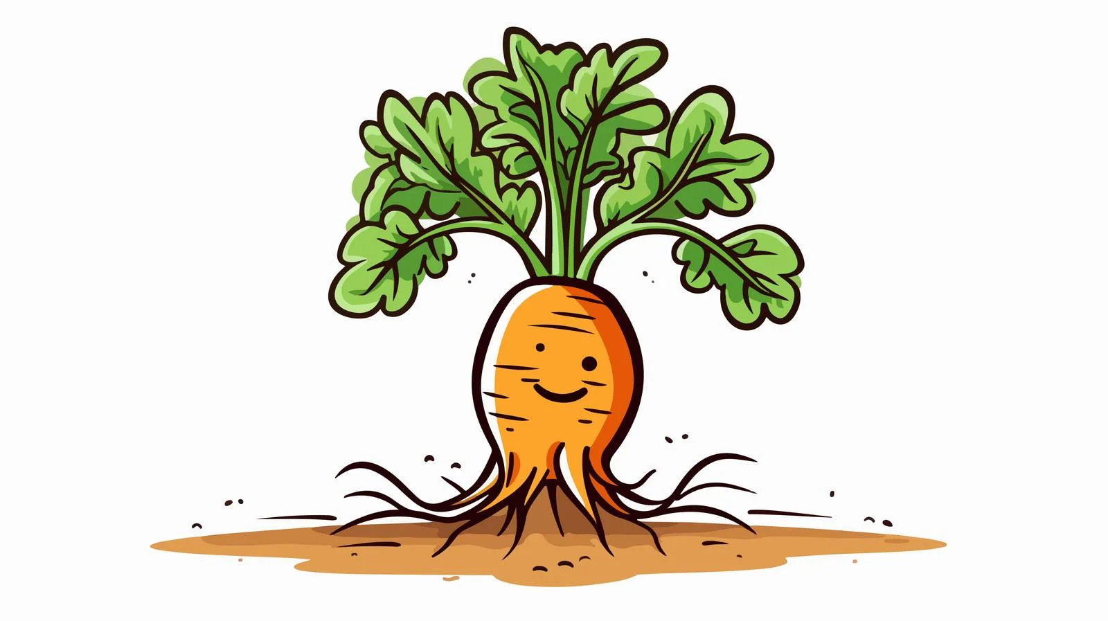 Cartoon Root Vegetable Illustration in Car — free download from Dotvec