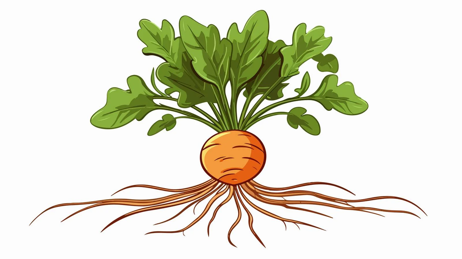 Root Vegetable Cartoon Illustration — free download from Dotvec