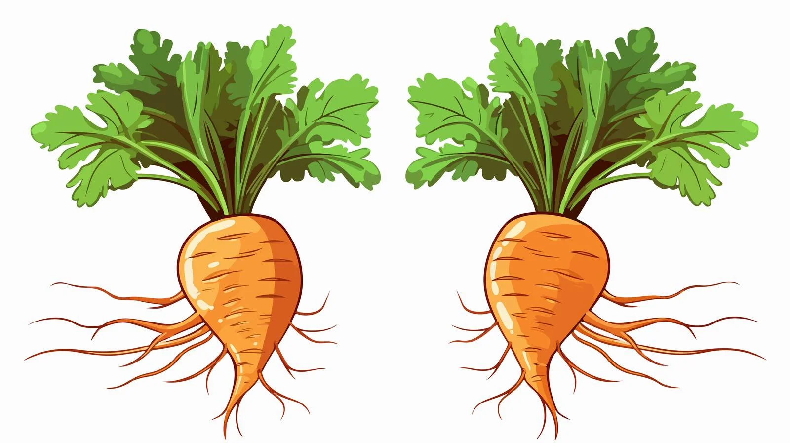 Cartoon Root Vegetable Illustration — free download from Dotvec