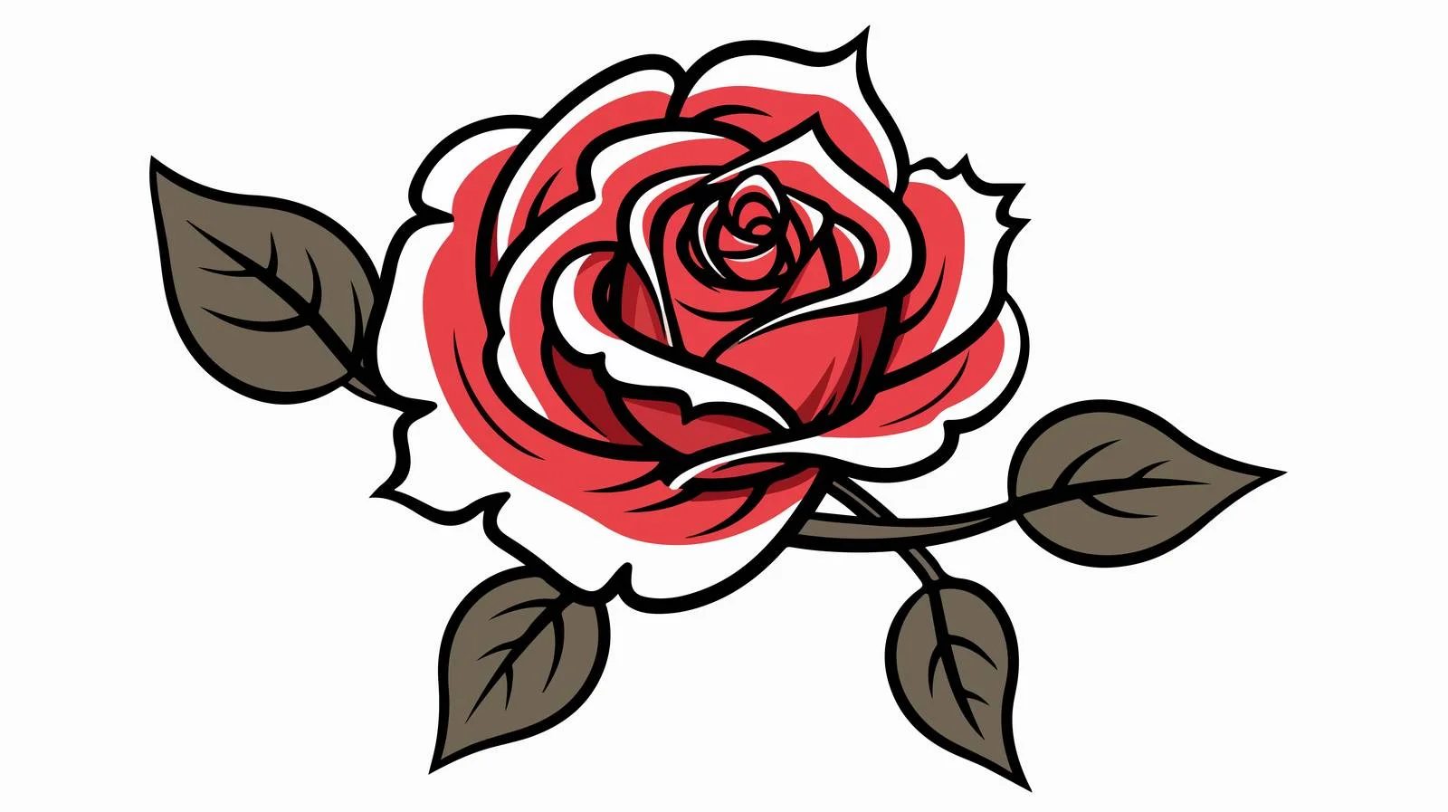 Rose Tattoo Symbol Vector Illustration — free download from Dotvec