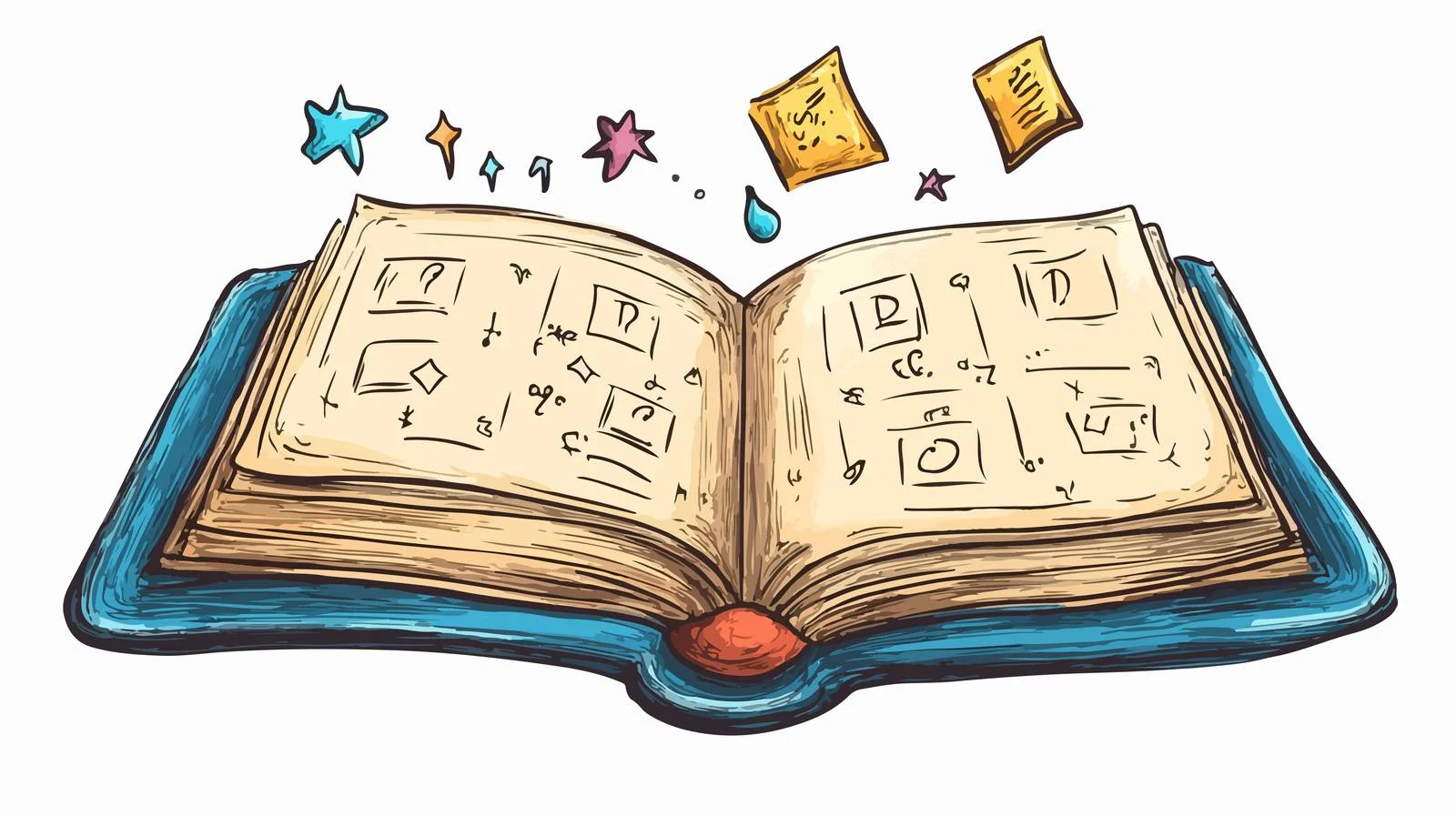 Cartoon Doodle Rule Book Vector Illustration — free download from Dotvec