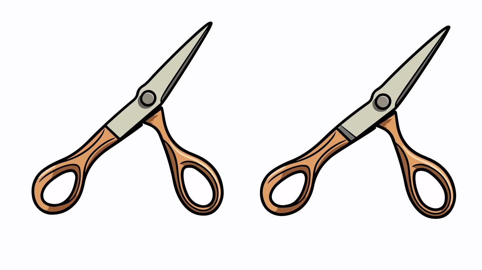 Cartoon Sewing Scissors Illustration — free download from Dotvec