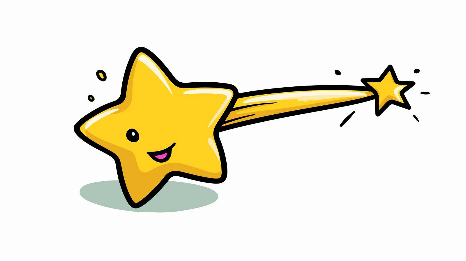 Whimsical Shooting Star Illustration — free download from Dotvec