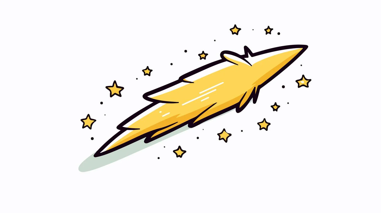 Whimsical Shooting Star Illustration — free download from Dotvec