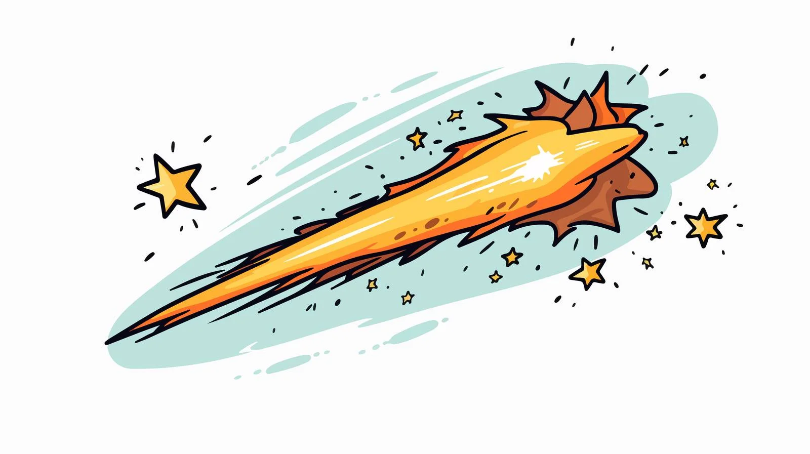 Cartoon Shooting Star Illustration — free download from Dotvec