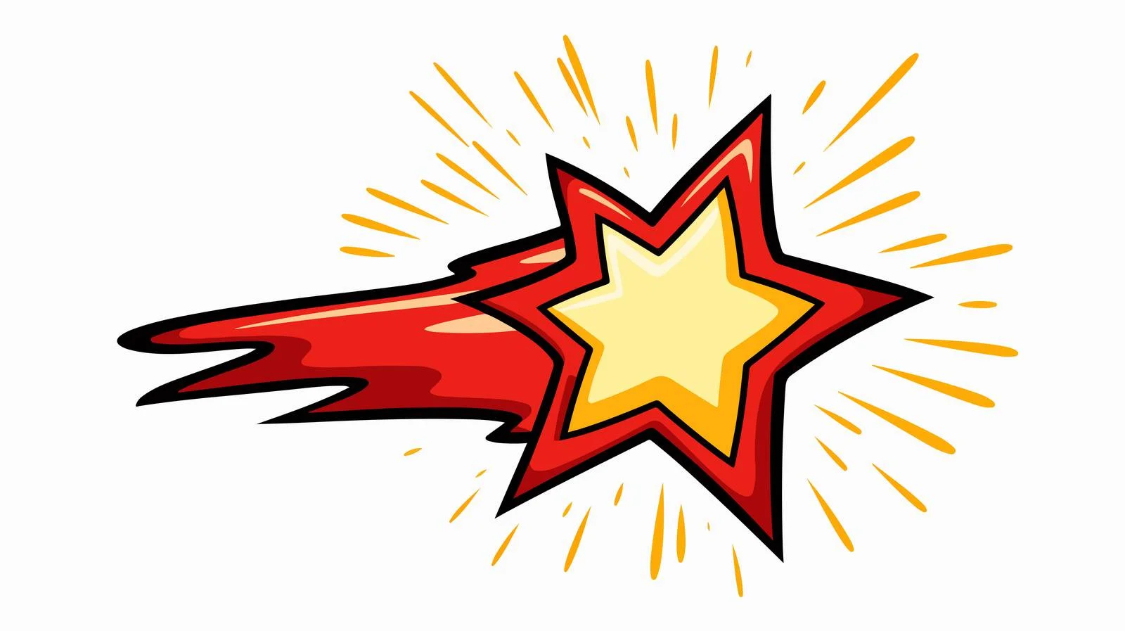 Cartoon Shooting Star Vector Illustration — free download from Dotvec