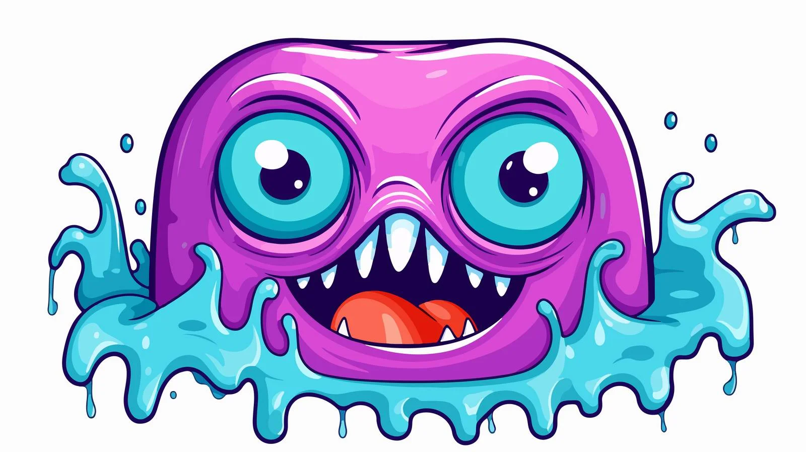 Cute Slime Monster Cartoon Vector Illustration — free download from Dotvec