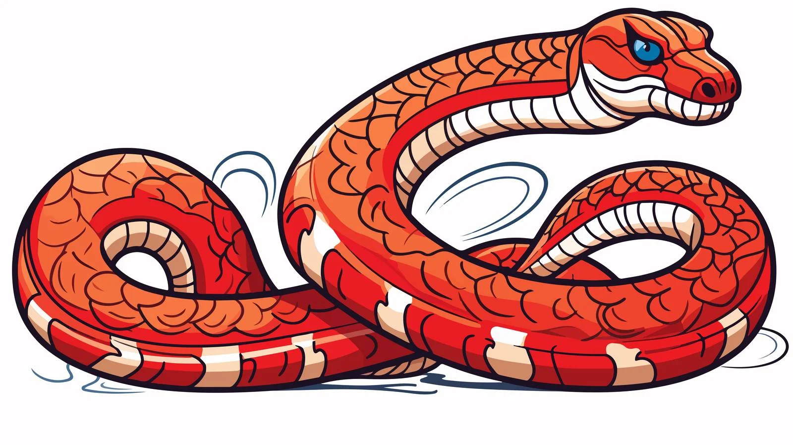 Cartoon Doodle Snake Vector Illustration — free download from Dotvec