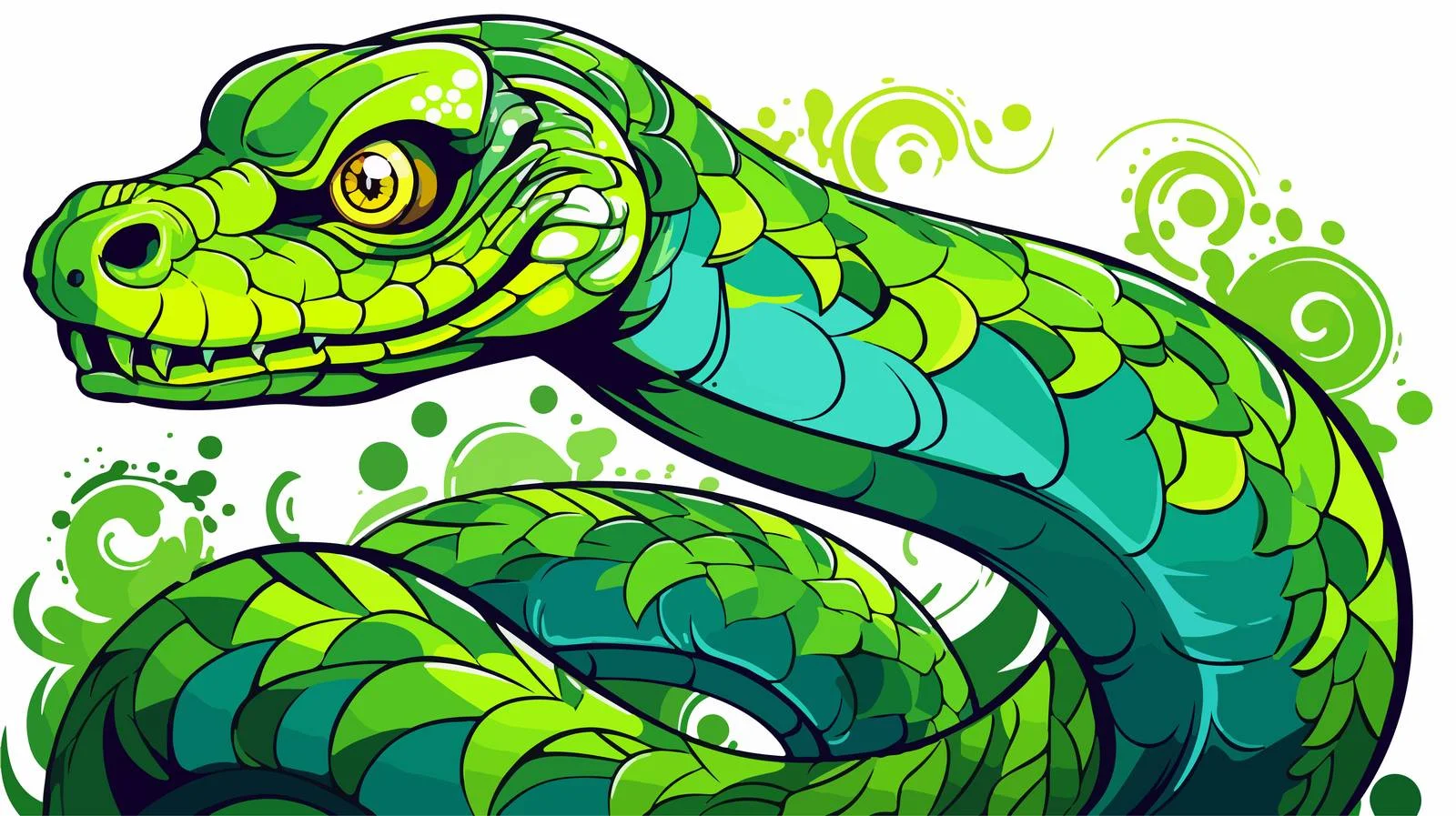 Playful Cartoon Snake Vector Illustration — free download from Dotvec