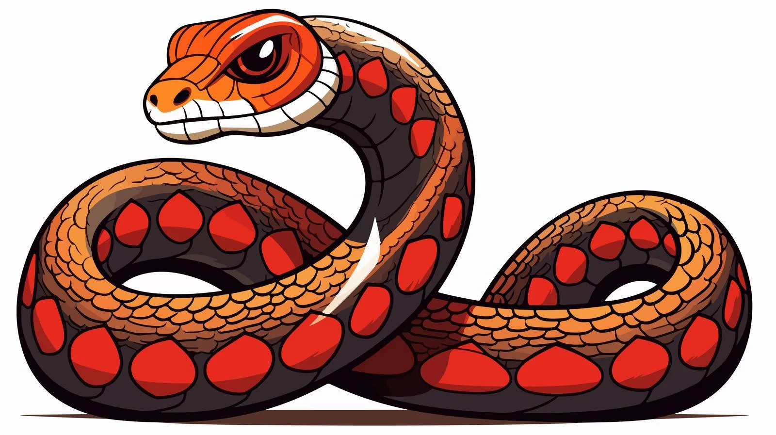 Cartoon Snake Vector Illustration — free download from Dotvec