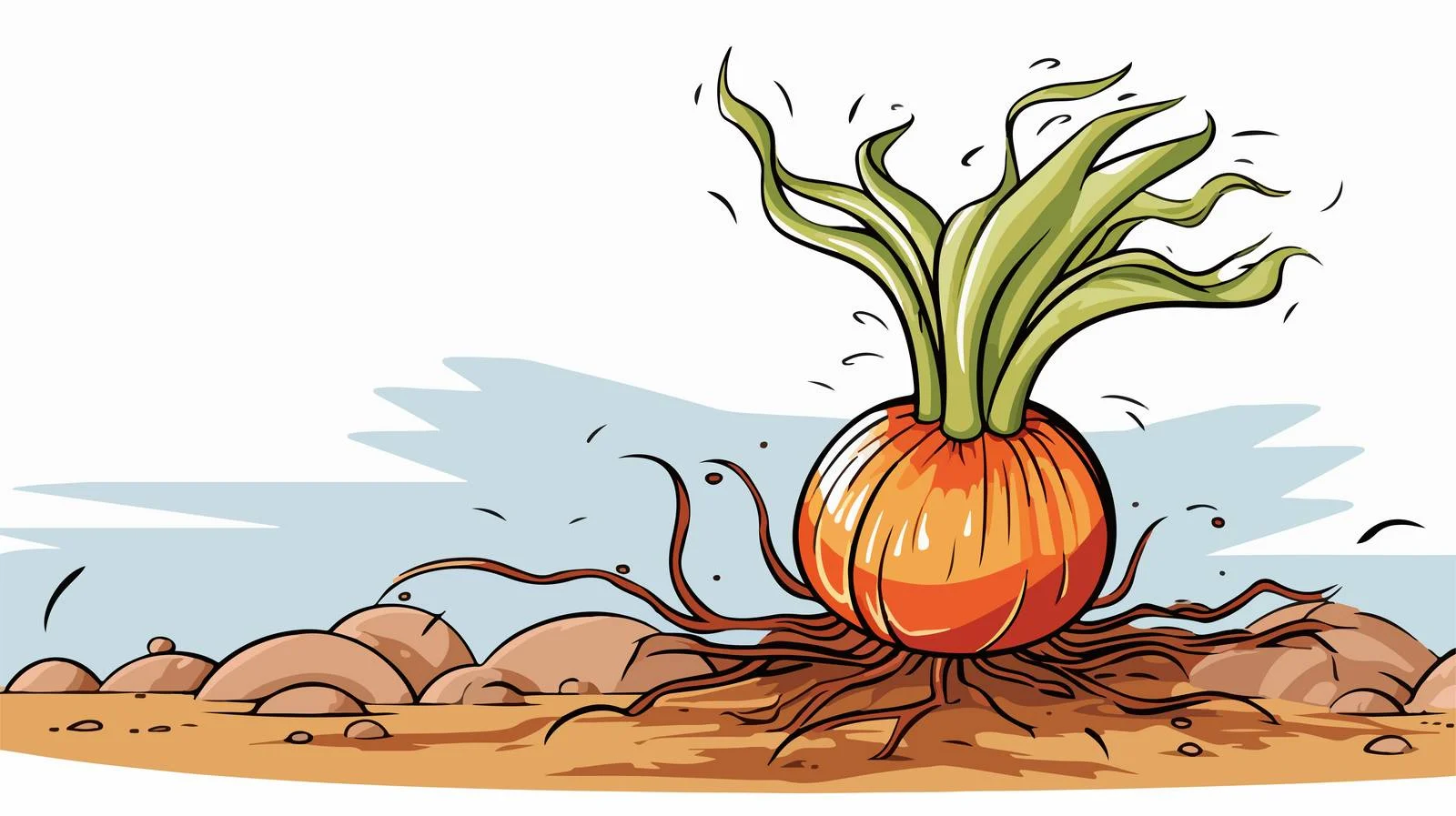 Cartoon Sprouting Onion Illustration — free download from Dotvec