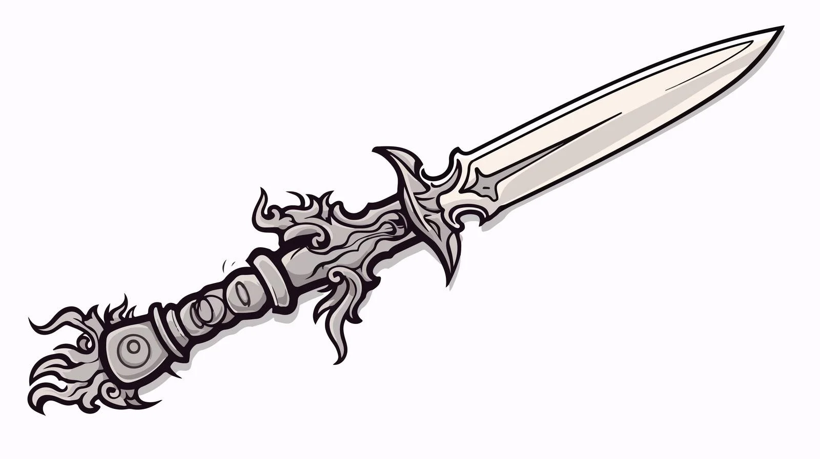 Cartoon Dagger Symbol Vector Illustration — free download from Dotvec