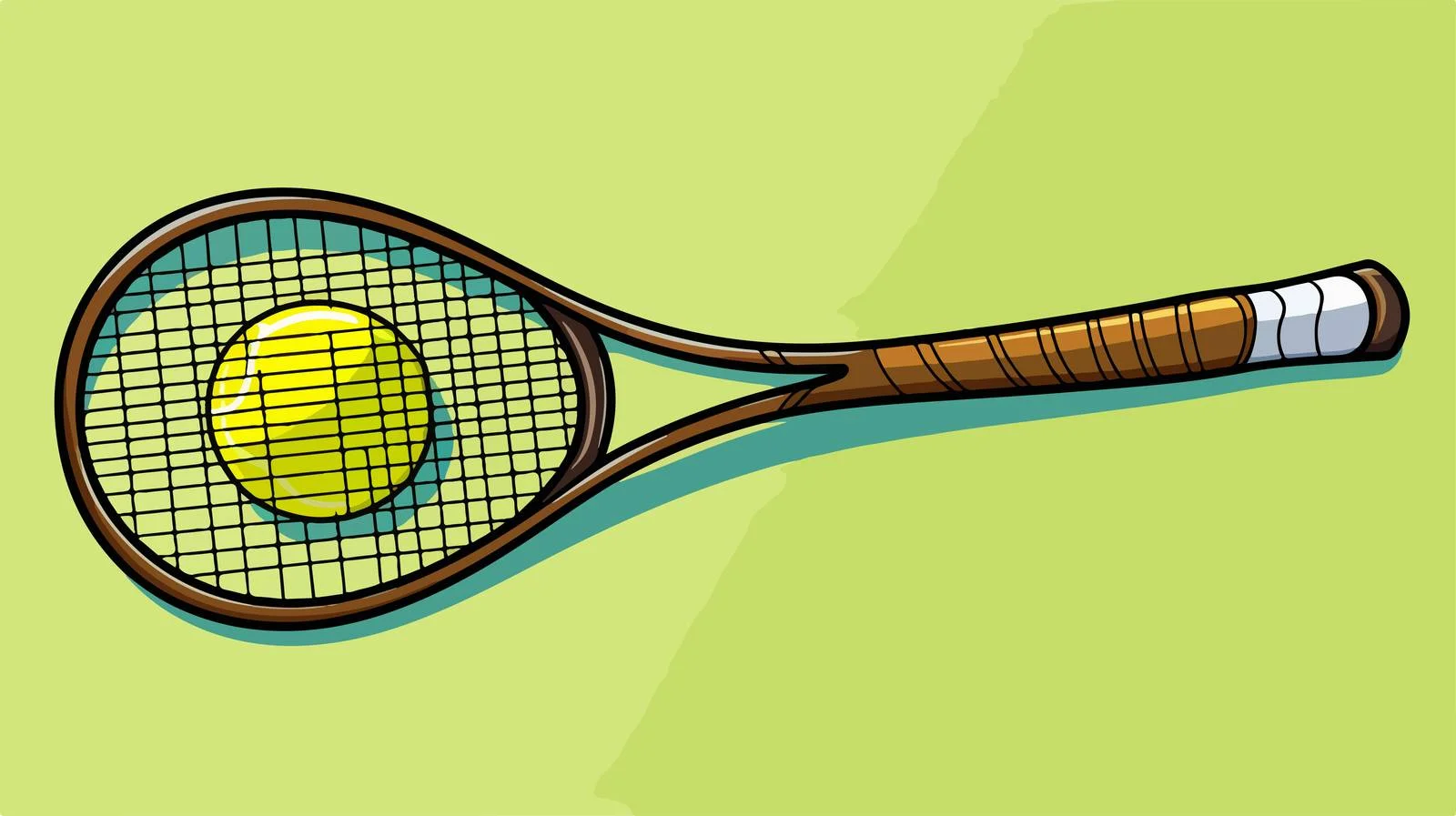 Cartoon Tennis Equipment Illustration — free download from Dotvec