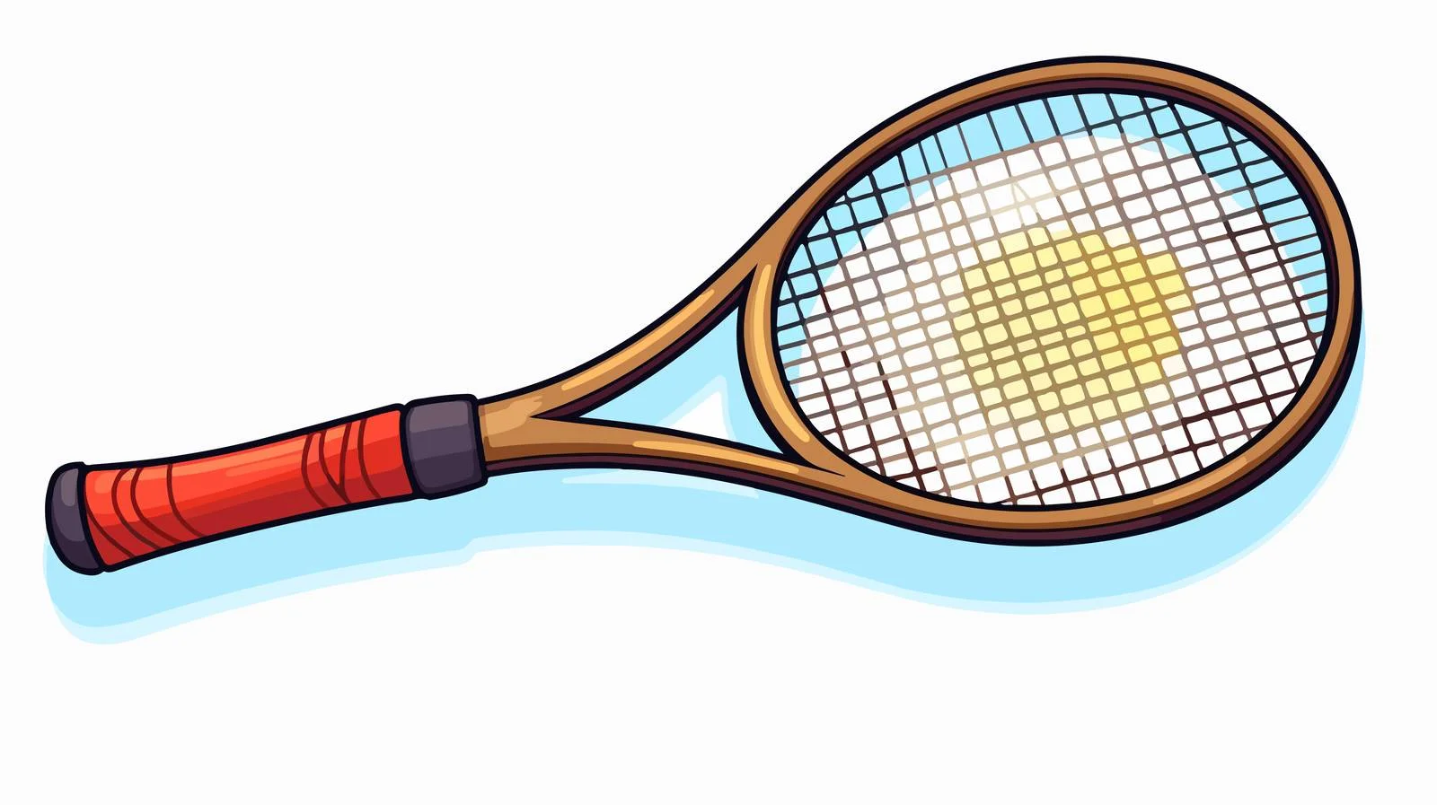 Cartoon Tennis Equipment Illustration — free download from Dotvec