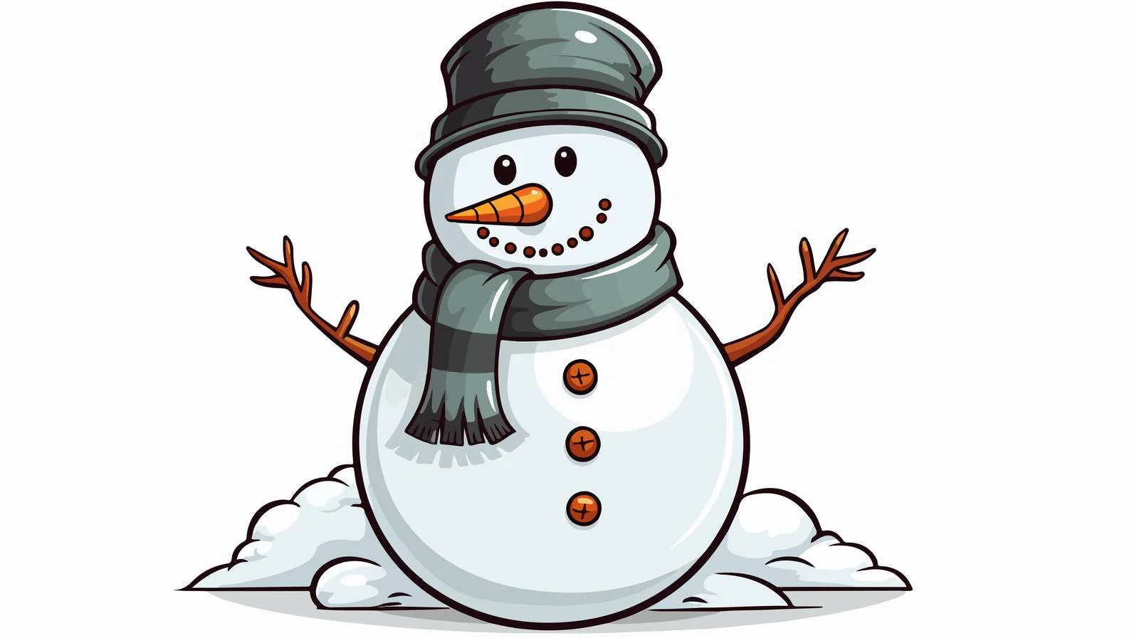 Traditional Snowman Stock Vector Illustration — free download from Dotvec