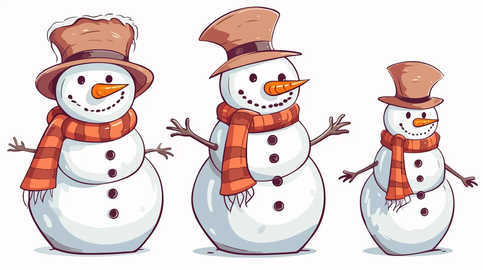 Traditional Snowman Stock Vector Illustration — free download from Dotvec
