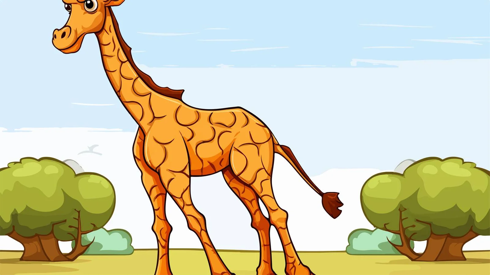 Cheerful Giraffe Illustration — free download from Dotvec