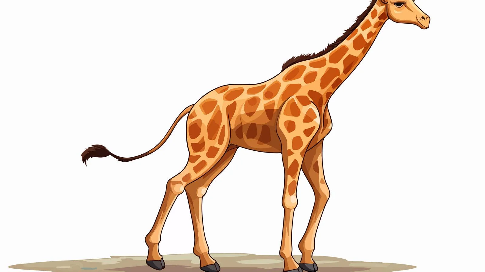 Cute Giraffe Cartoon Illustration — free download from Dotvec