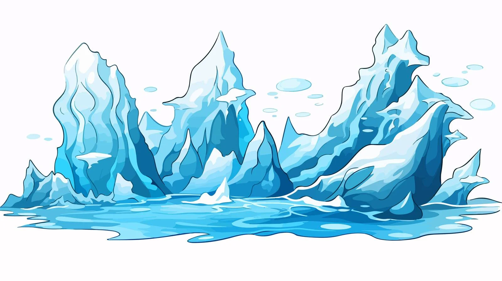 Whimsical Water and Ice Illustration — free download from Dotvec