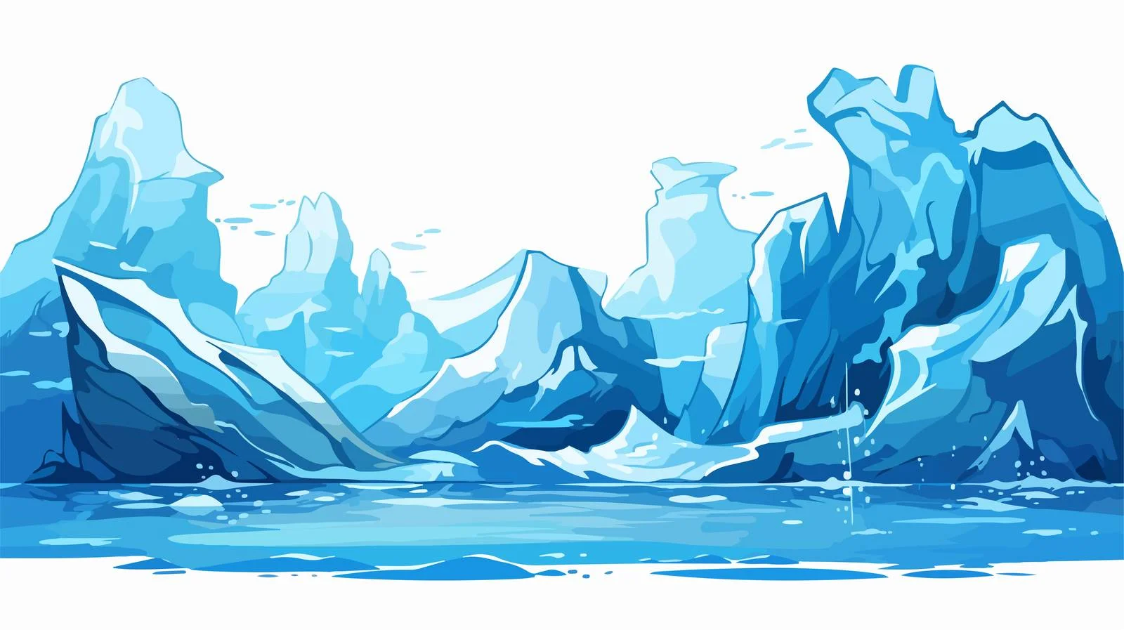 Water and Ice Cartoon Illustration — free download from Dotvec