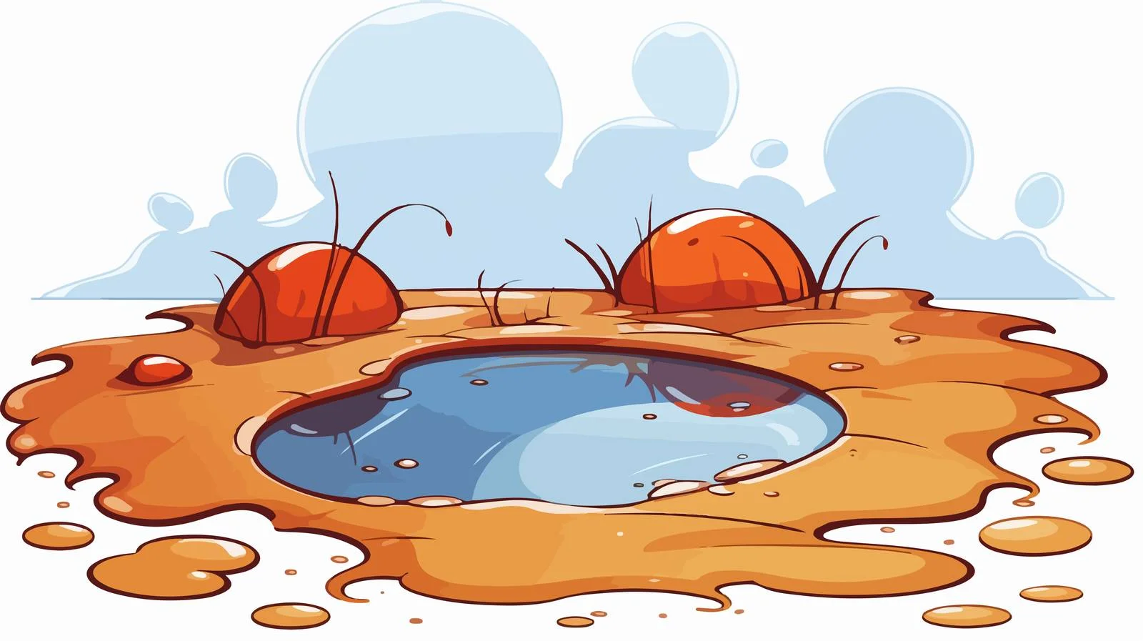 Cartoon Wet Puddle Vector Illustration — free download from Dotvec
