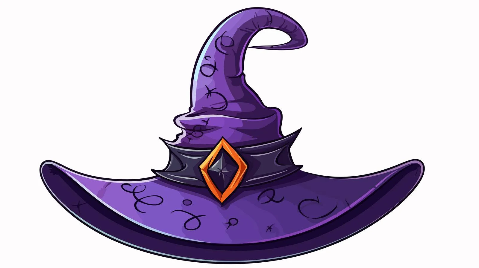 Cartoon Witch Hat Vector Illustration — free download from Dotvec