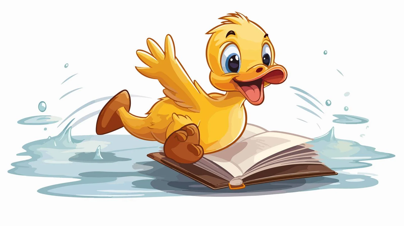 Adorable Duck Running Sticker Design — free download from Dotvec