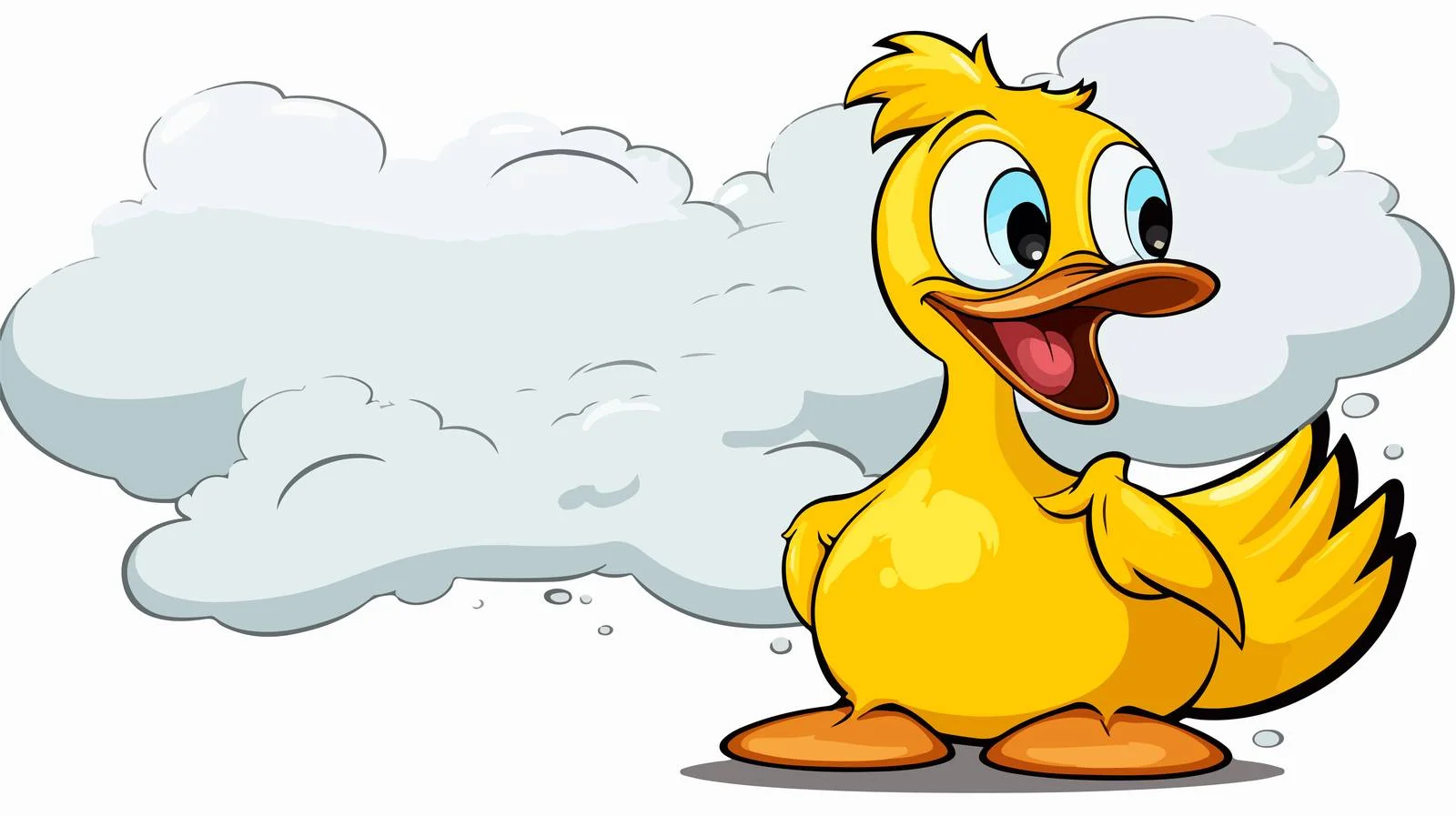 Comic Duck Speech Bubble Illustration — free download from Dotvec