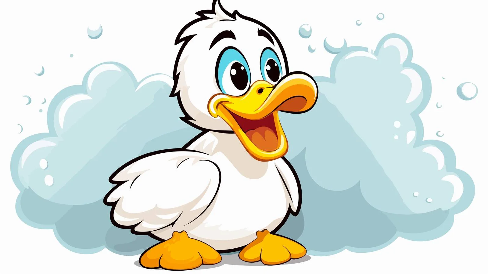 Comic Duck Speech Bubble Illustration — free download from Dotvec