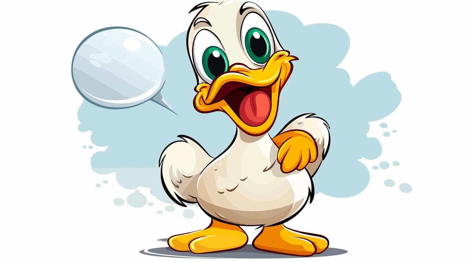Comic Duck Speech Bubble Illustration — free download from Dotvec