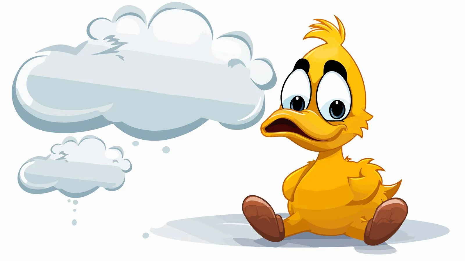 Cute Duck Thought Bubble Vector Illustration — free download from Dotvec