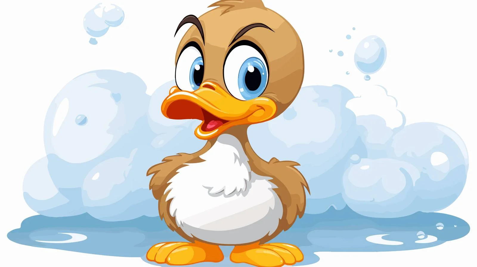 Cute Duck Thought Bubble Vector Illustration – free quack image from Dotvec