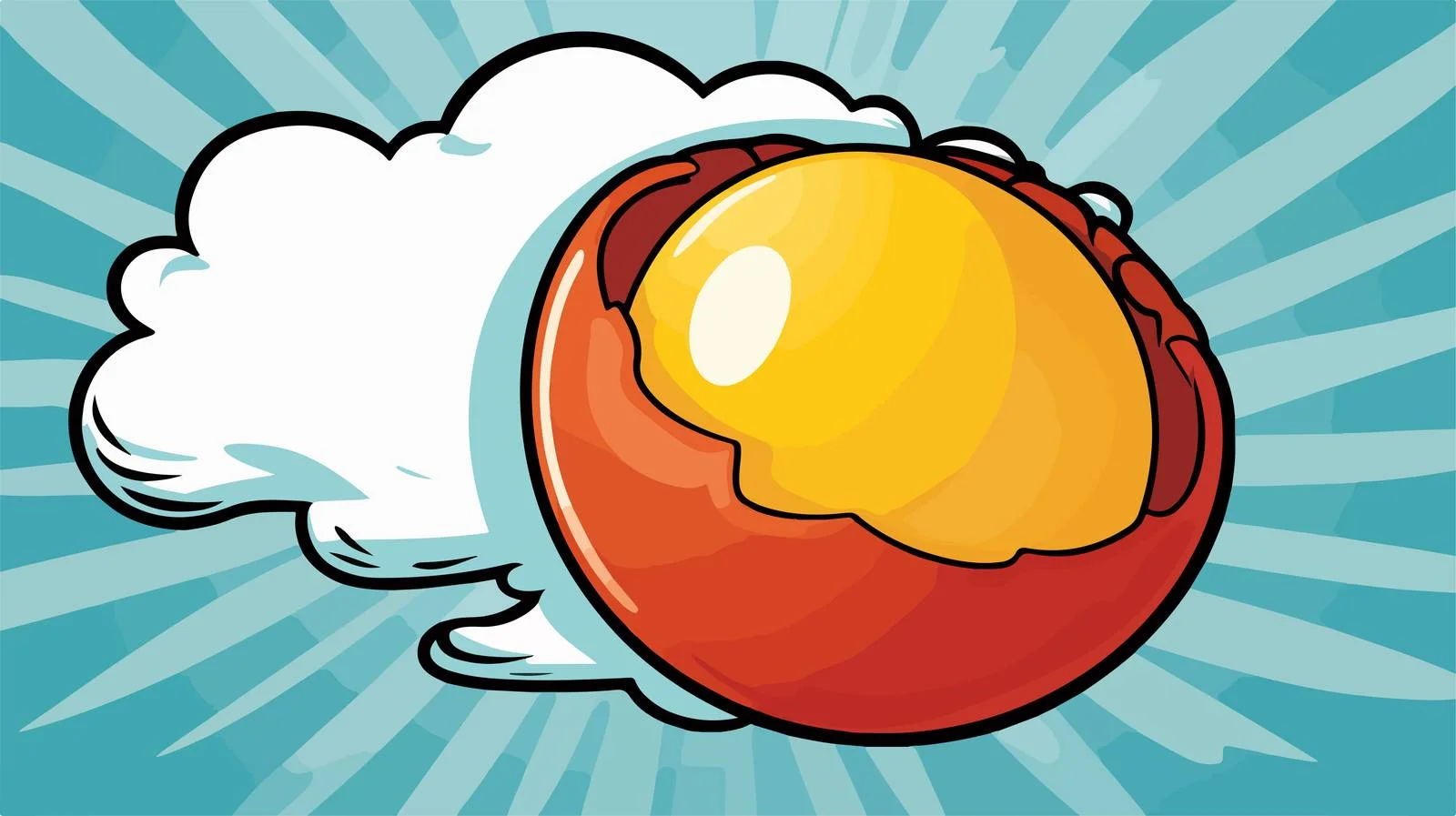 Comic Egg Speech Bubble Illustration — free download from Dotvec
