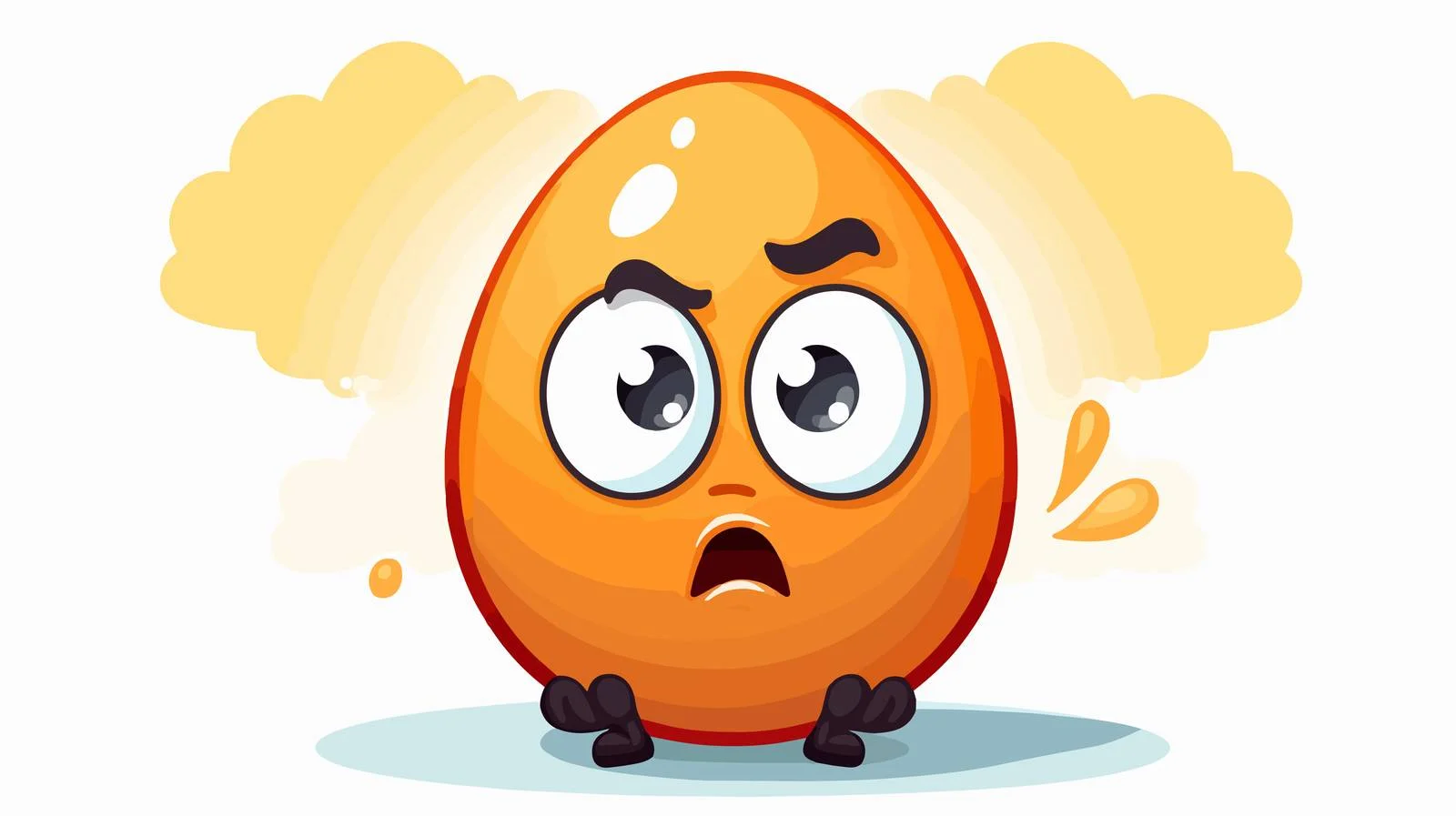Thoughtful Egg Cartoon Illustration — free download from Dotvec