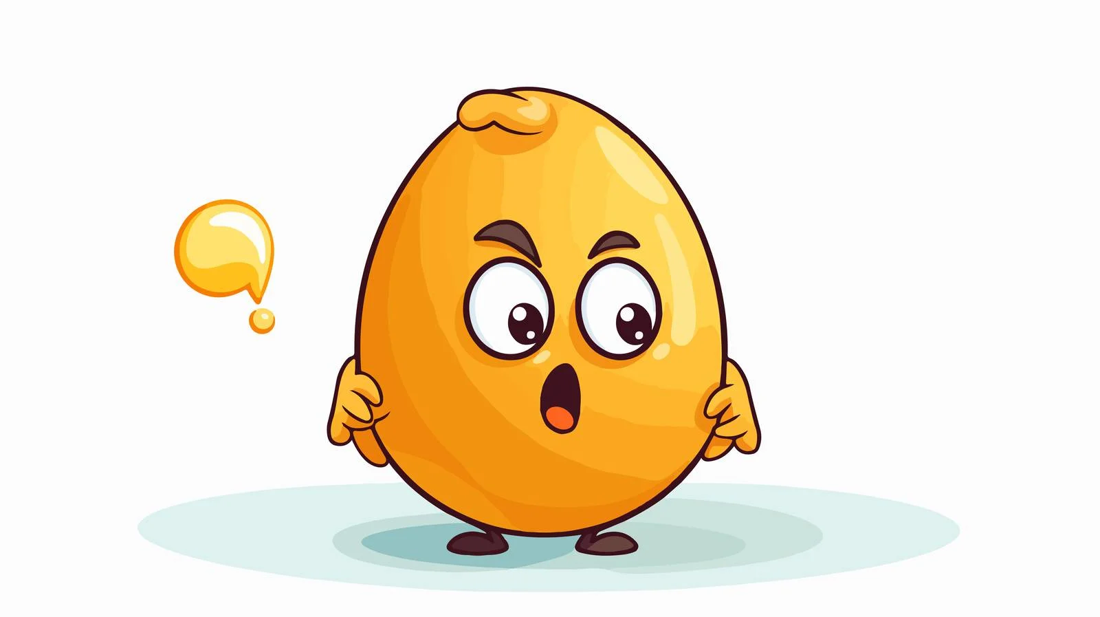 Egg with Thought Bubble Cartoon Illustration — free download from Dotvec