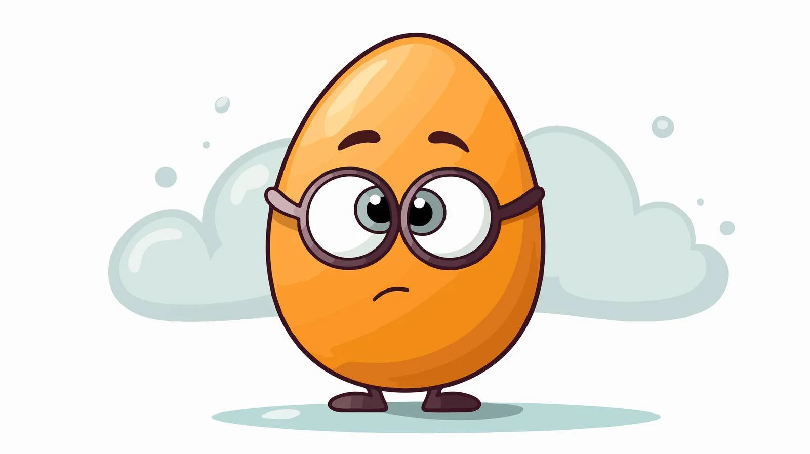 Cute Egg with Thought Bubble Illustration — free download from Dotvec