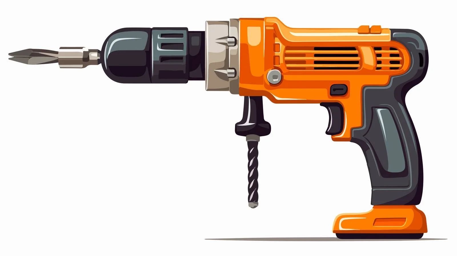 Cartoon Electric Drill Illustration — free download from Dotvec