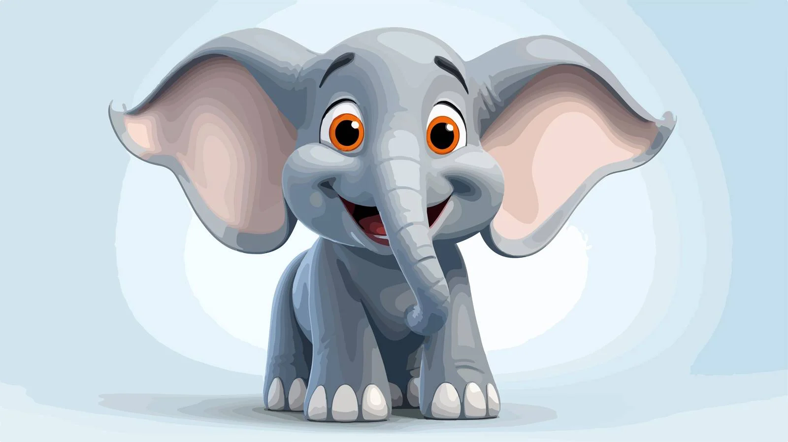 Cartoon Elephant Vector Illustration — free download from Dotvec