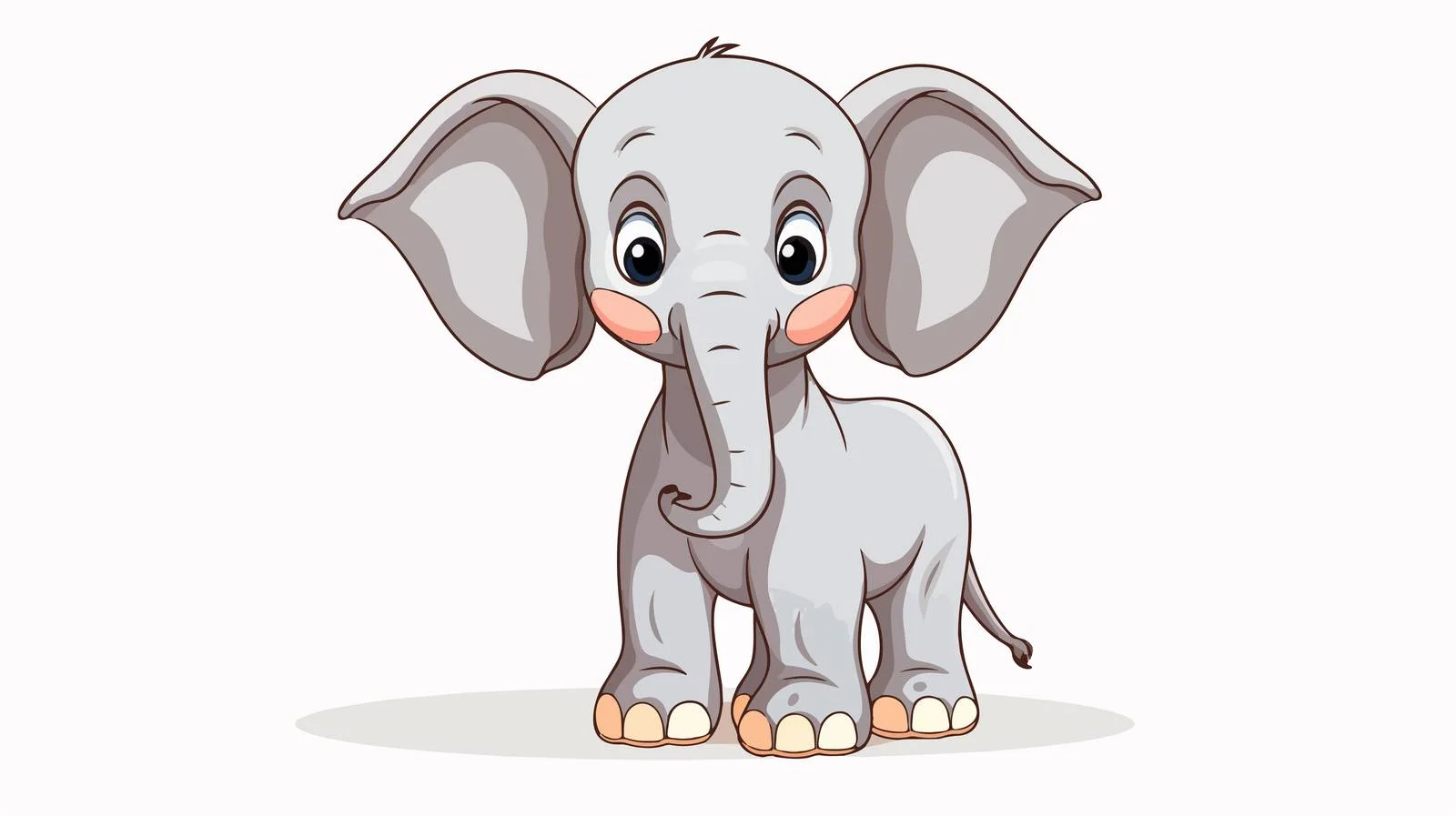 Cartoon Elephant Vector Illustration — free download from Dotvec
