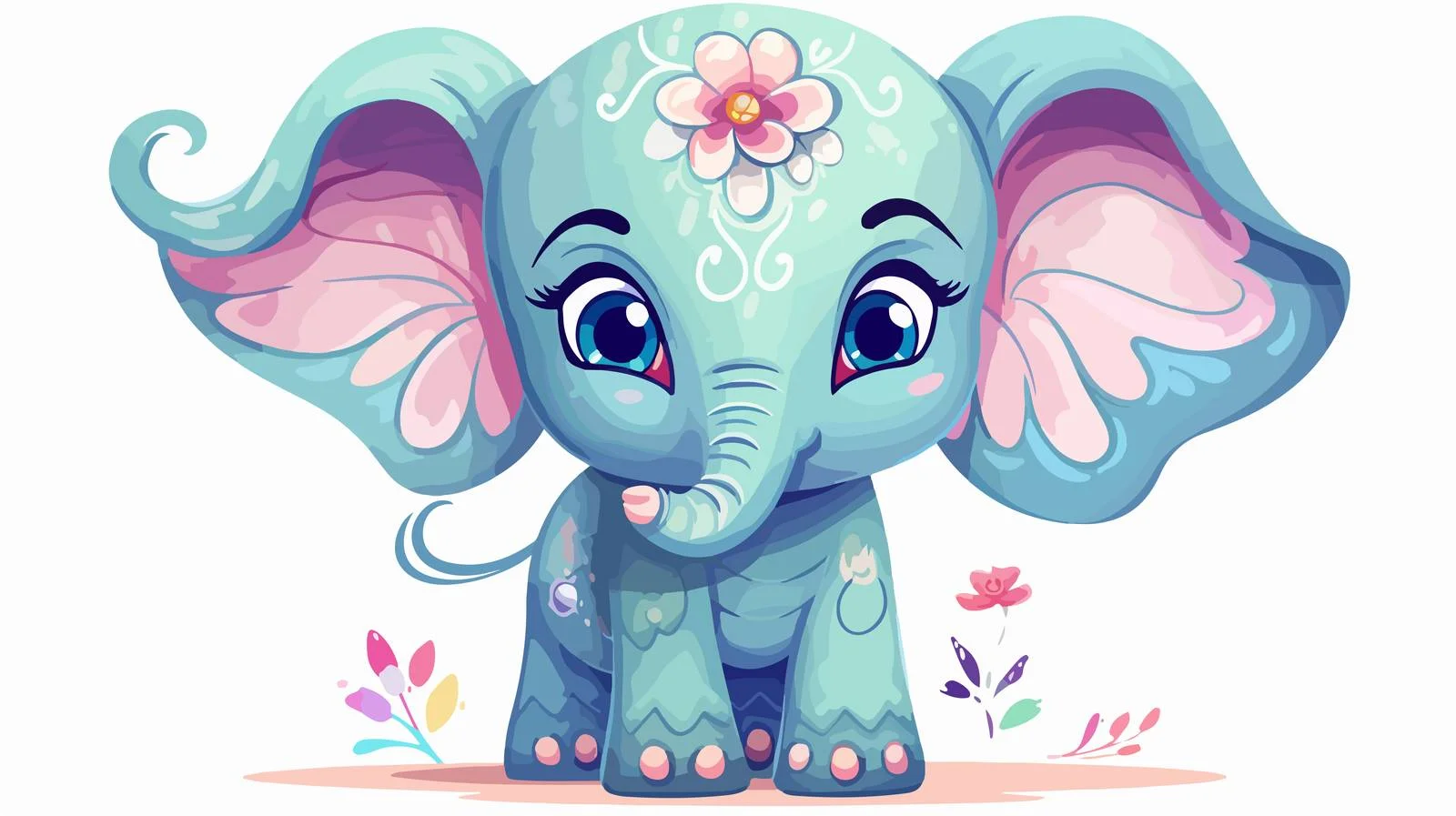 Cartoon Elephant Memory Vector Illustration — free download from Dotvec