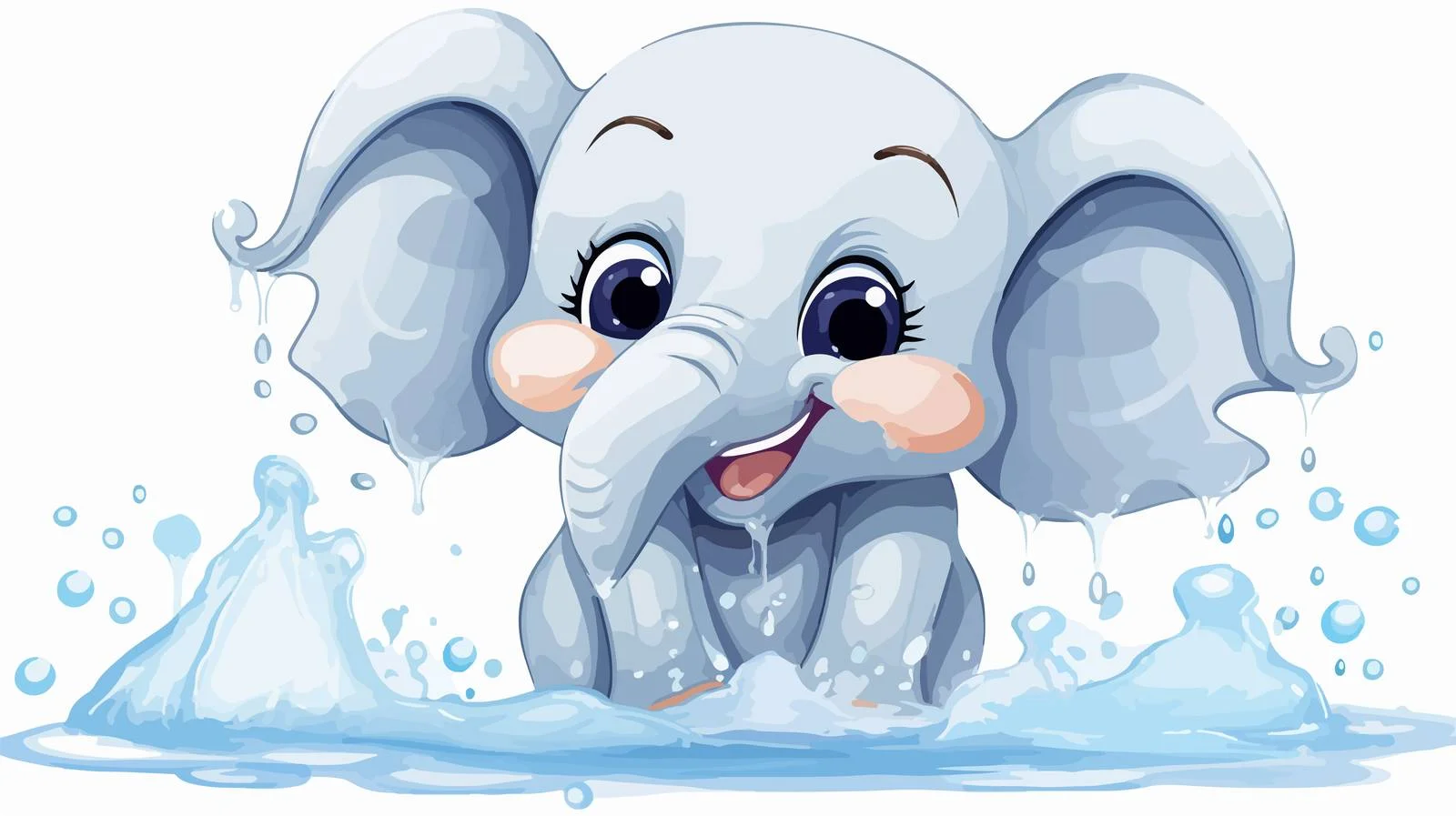 Playful Cartoon Elephant with Speech Bubble — free download from Dotvec