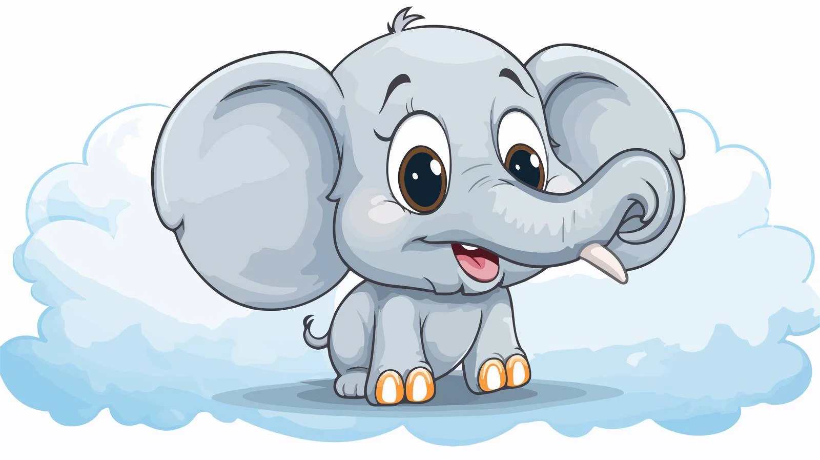 Cartoon Elephant Speech Bubble Illustration — free download from Dotvec