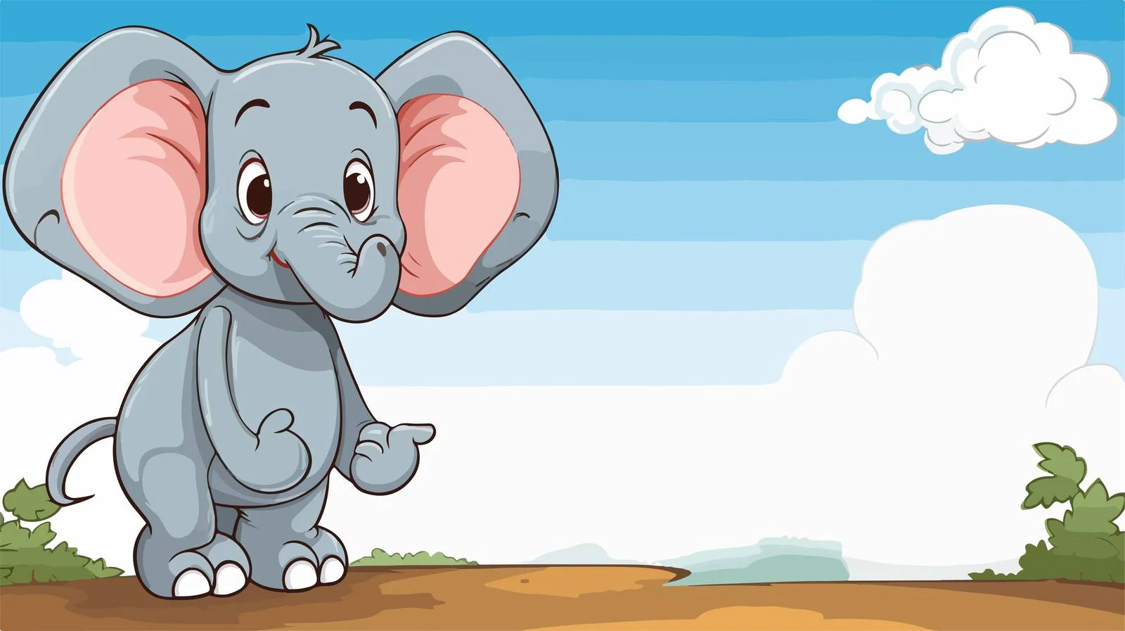 Cartoon Elephant Speech Bubble Illustration — free download from Dotvec
