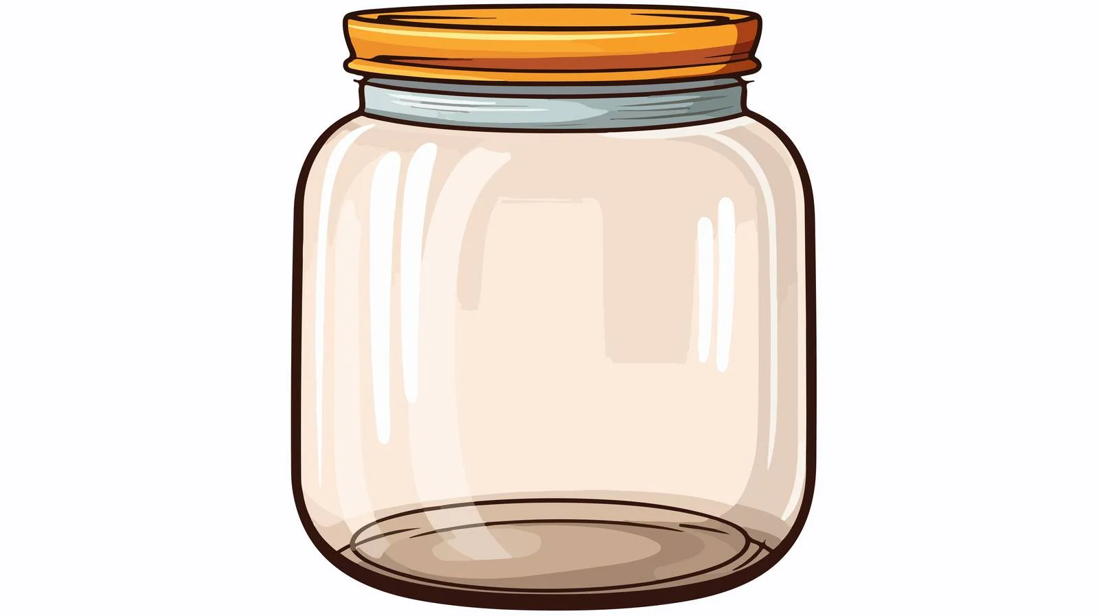 Cartoon Glass Jar Illustration — free download from Dotvec