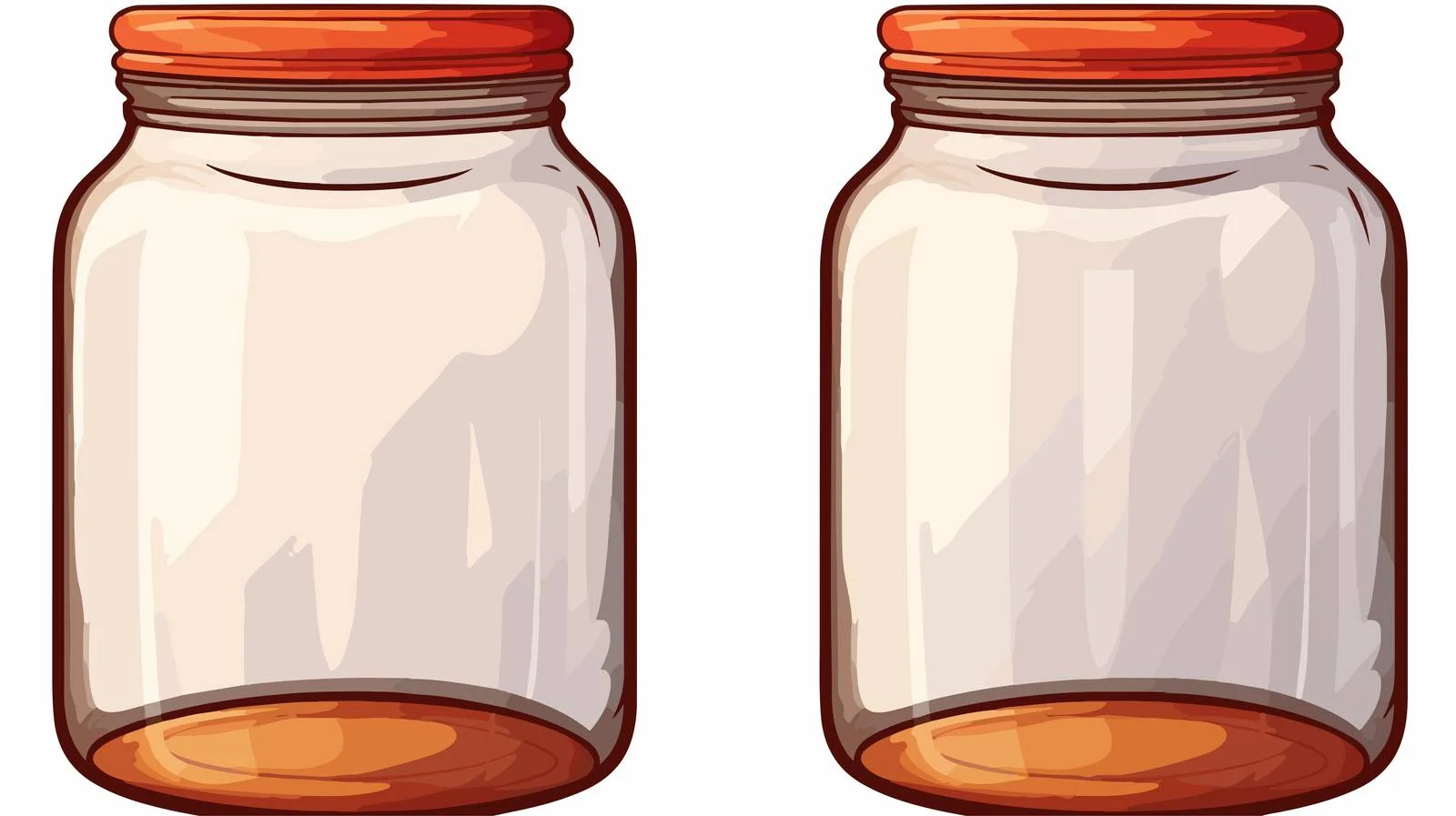 Cartoon Empty Glass Jar Illustration — free download from Dotvec