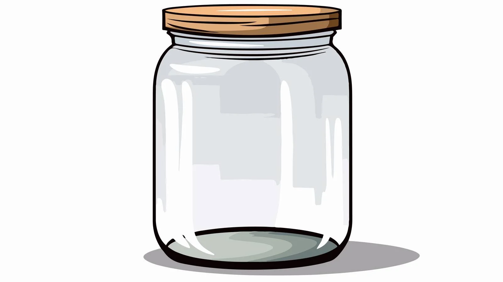 Cartoon Glass Jar Vector Illustration — free download from Dotvec