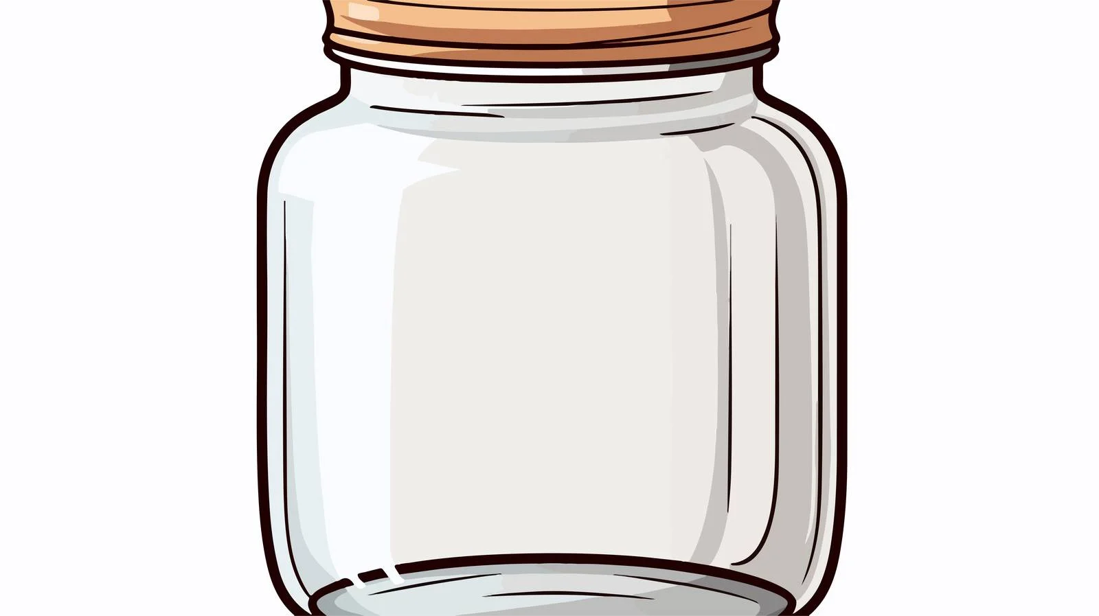 Cartoon Glass Jar Vector Illustration — free download from Dotvec