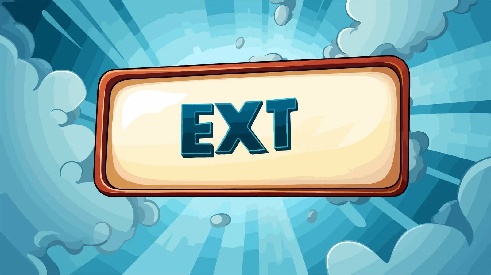Cartoon Exit Sign with Speech Bubble — free download from Dotvec