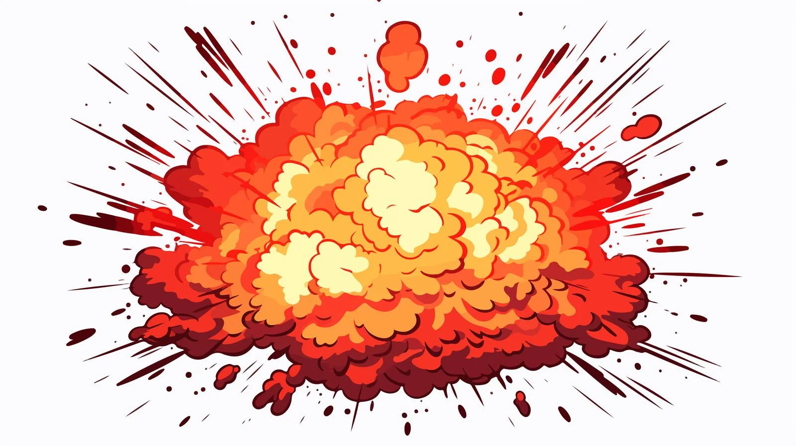 Cartoon Explosion Illustration — free download from Dotvec