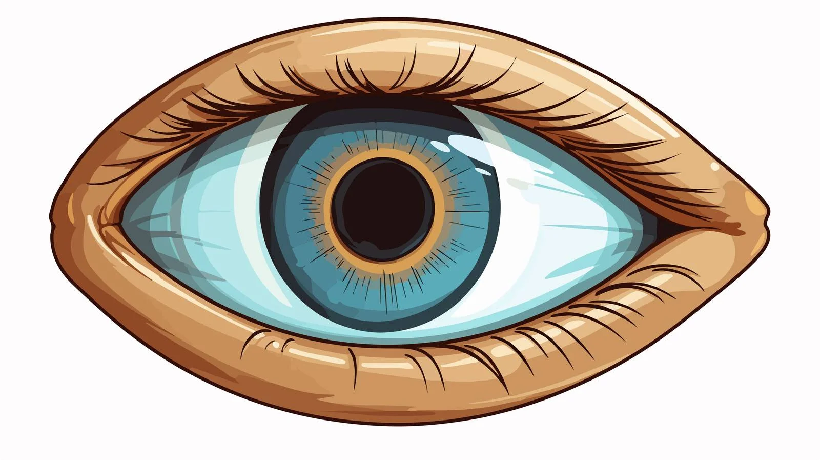 Cartoon Eyeball Vector Illustration — free download from Dotvec